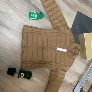 Women's packable lightweight Tan Quilted Jacket